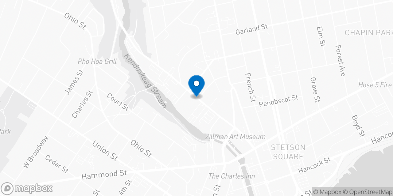 Map showing the location of the Social Security office in Bangor, ME
