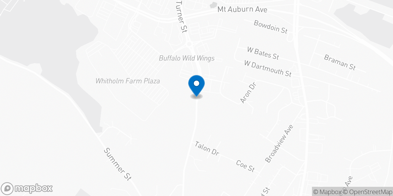 Map showing the location of the Social Security office in Auburn, ME