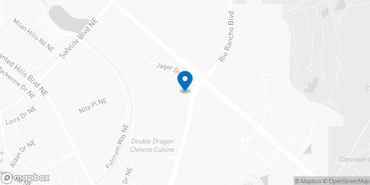 Map showing the location of the Social Security office in Rio Rancho, NM