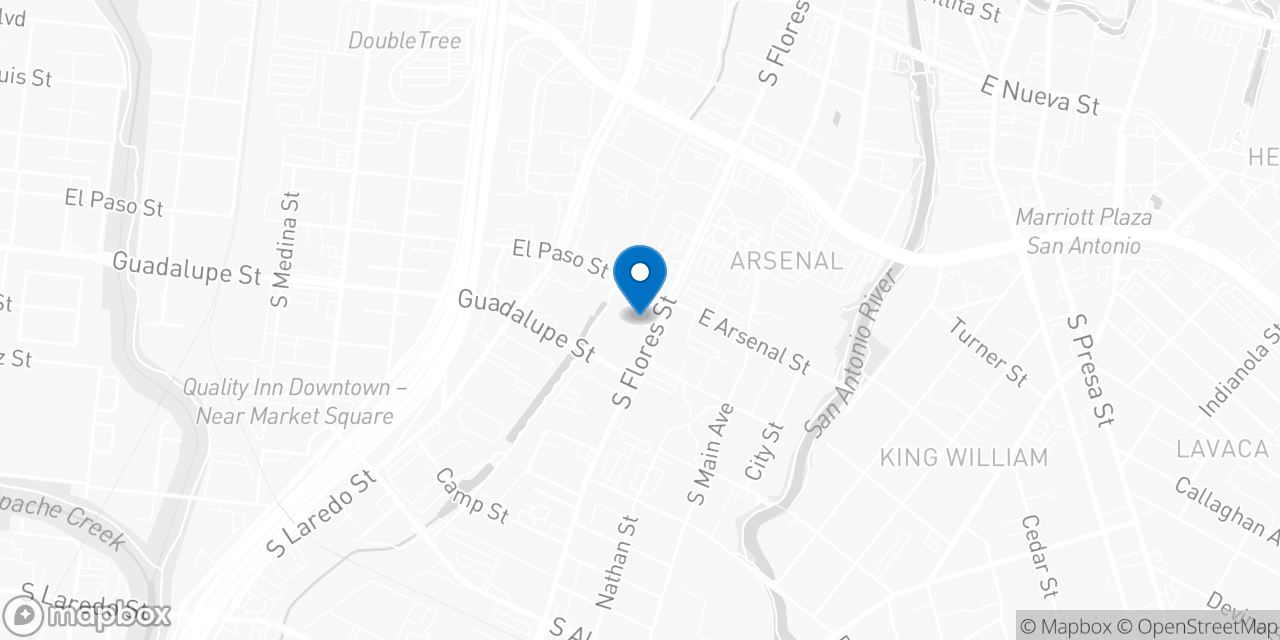 Map showing the location of the Social Security office in San Antonio, TX