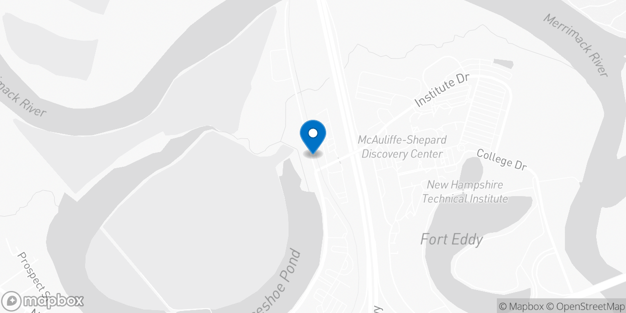 Map showing the location of the Social Security office in Concord, NH