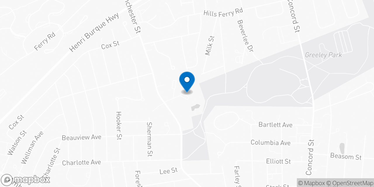 Map showing the location of the Social Security office in Nashua, NH