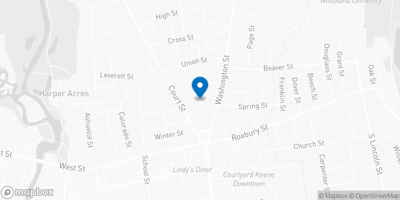 Map showing the location of the Social Security office in Keene, NH