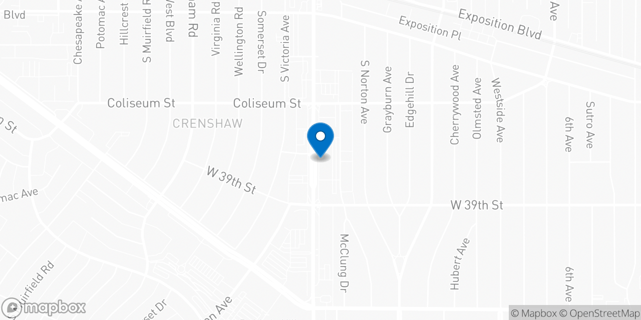 Map showing the location of the Social Security office in Los Angeles, CA