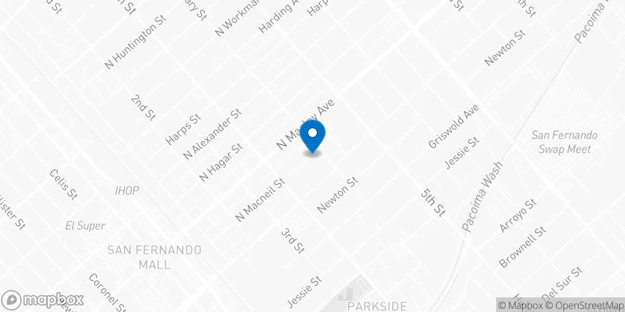 Map showing the location of the Social Security office in San Fernando, CA