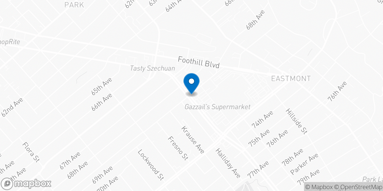 Map showing the location of the Social Security office in Oakland, CA
