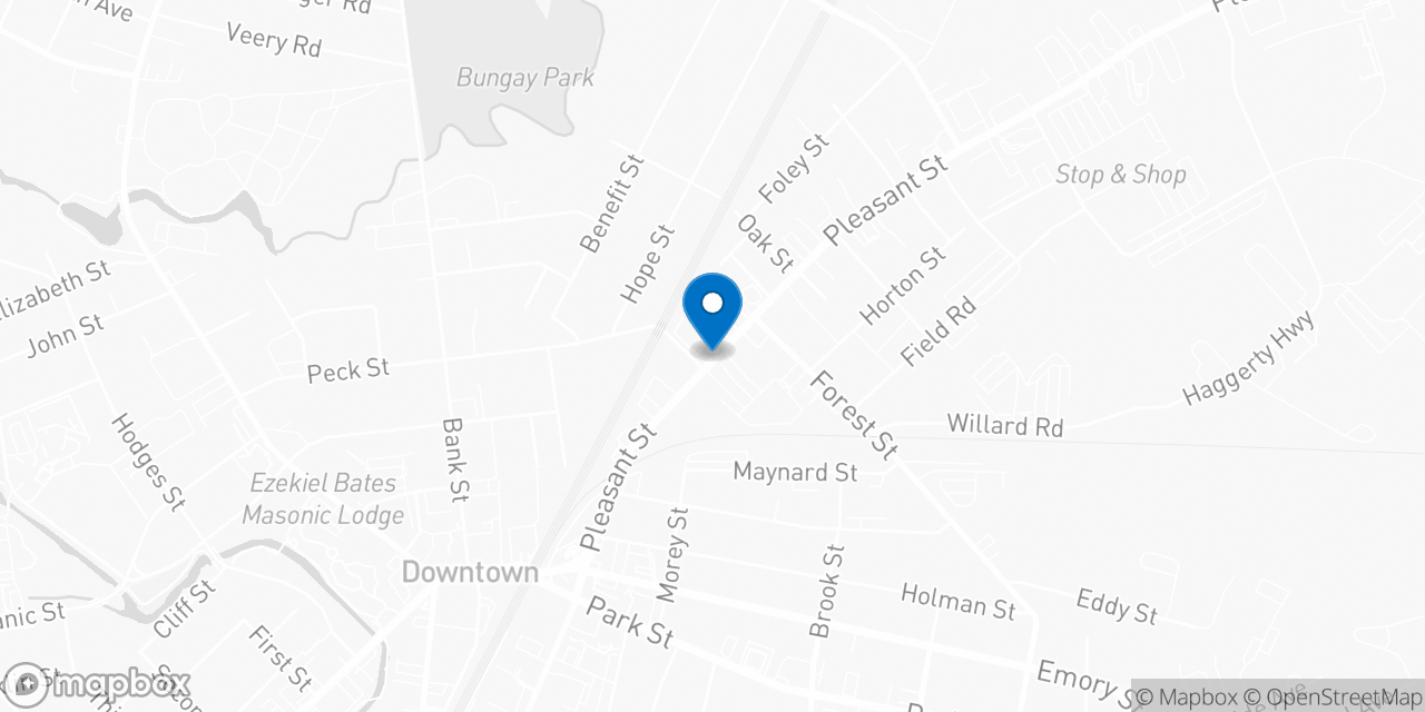 Map showing the location of the Social Security office in Attleboro, MA