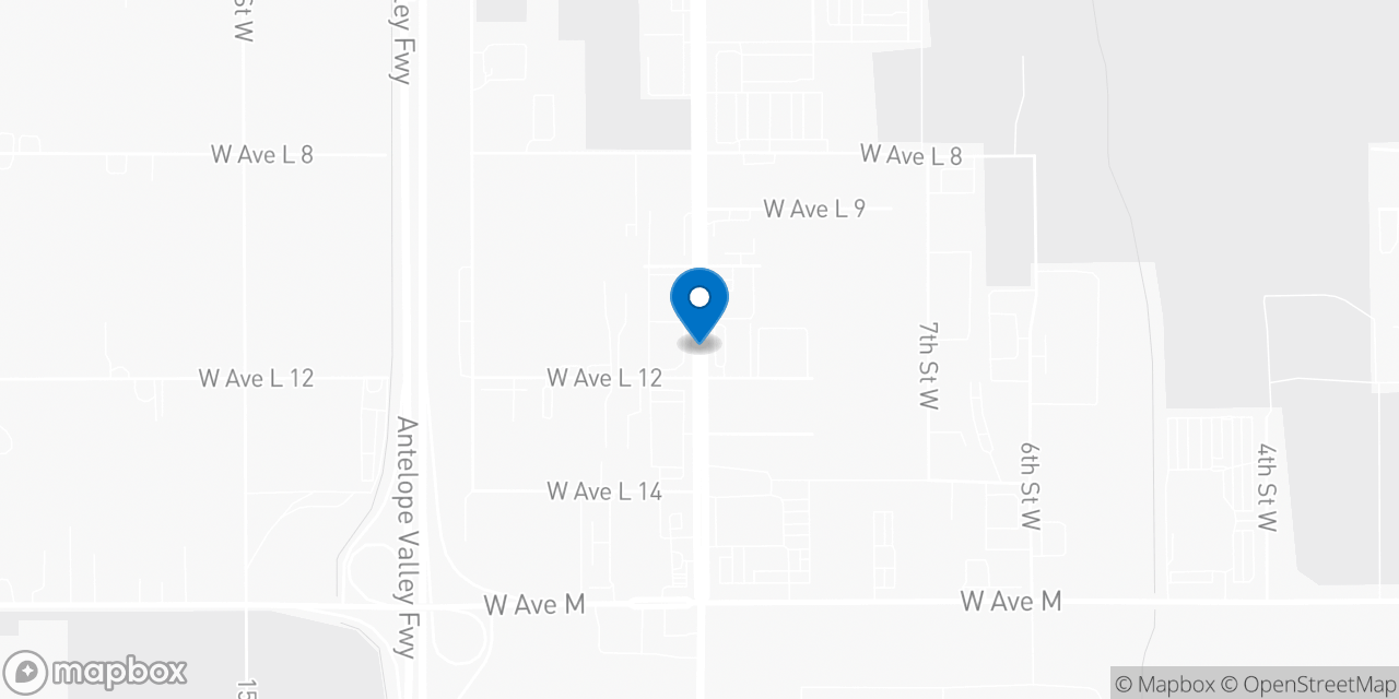 Map showing the location of the Social Security office in Lancaster, CA