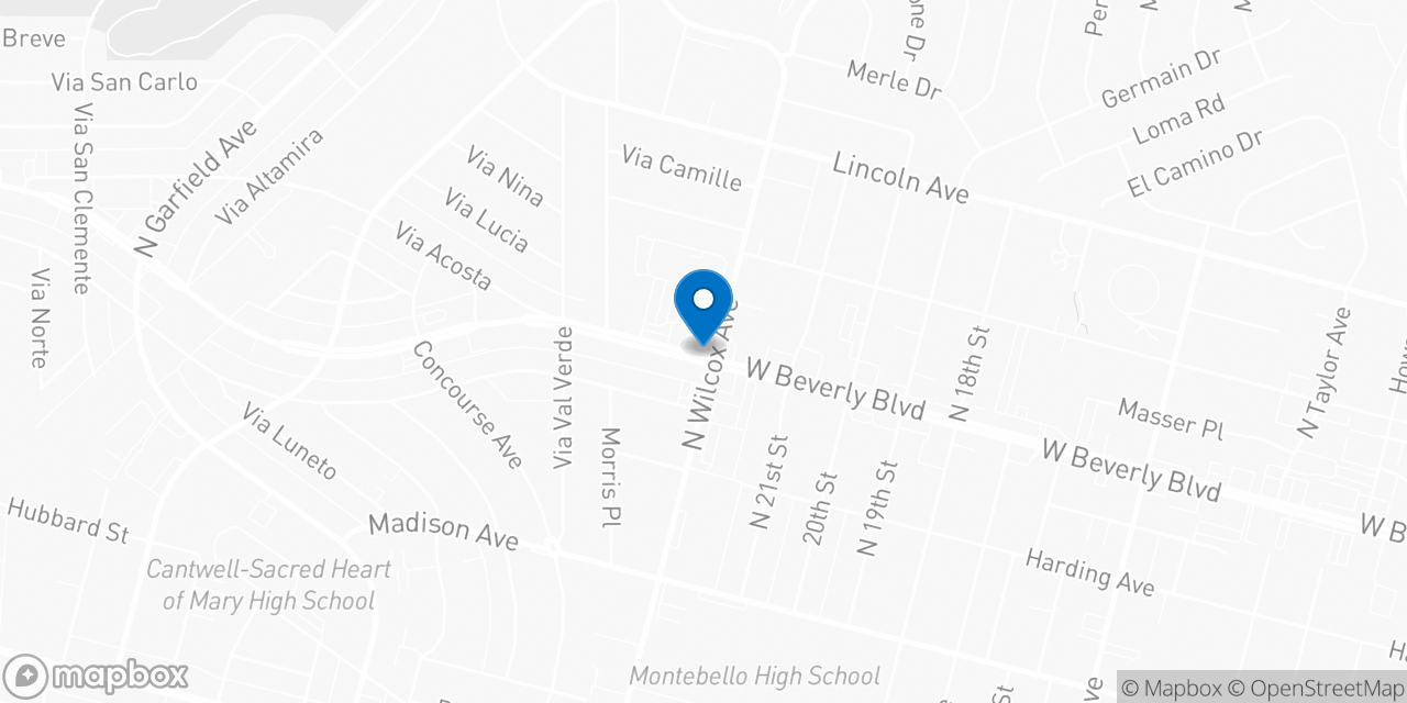 Map showing the location of the Social Security office in Montebello, CA