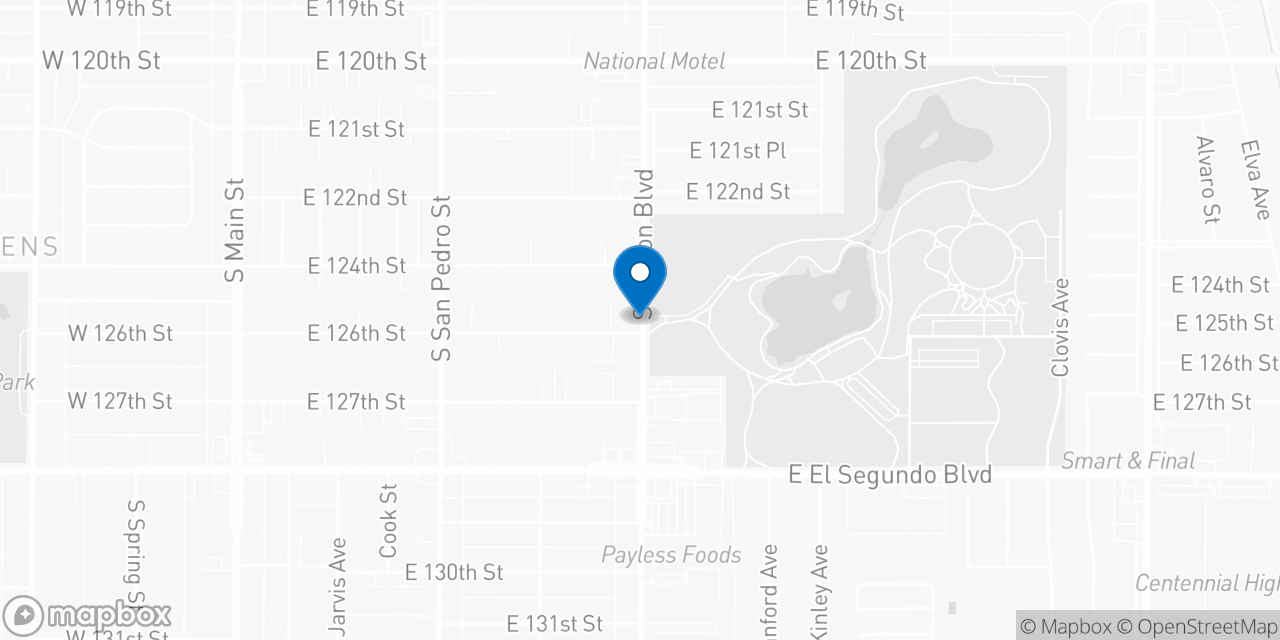 Map showing the location of the Social Security office in Los Angeles, CA