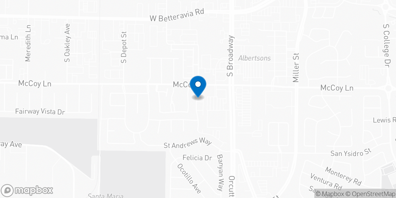 Map showing the location of the Social Security office in Santa Maria, CA
