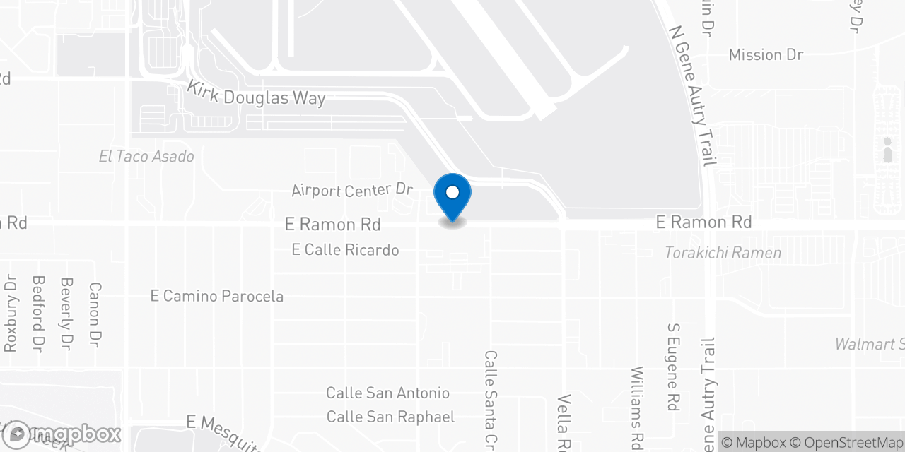 Map showing the location of the Social Security office in Palm Springs, CA