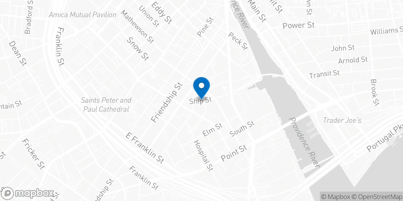 Map showing the location of the Social Security office in Providence, RI