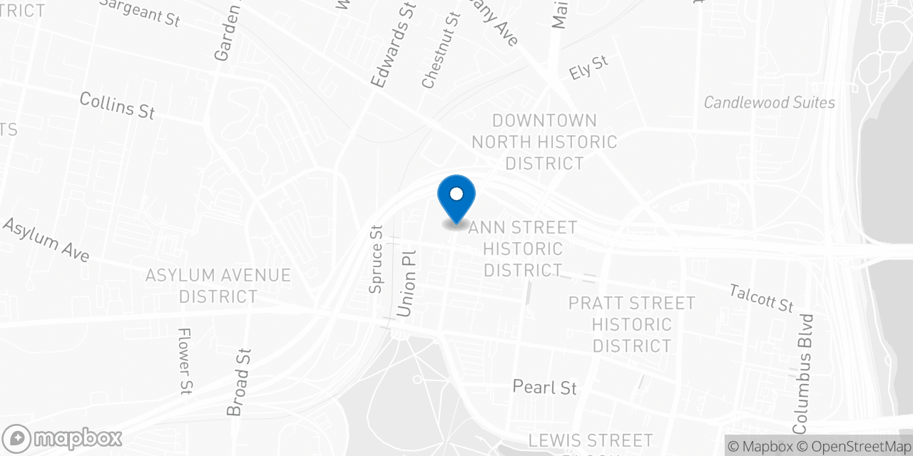 Map showing the location of the Social Security office in Hartford, CT