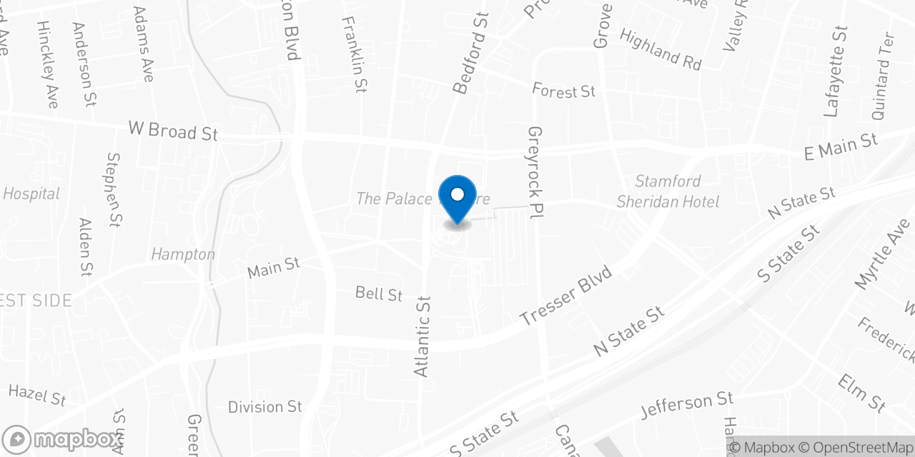 Map showing the location of the Social Security office in Stamford, CT