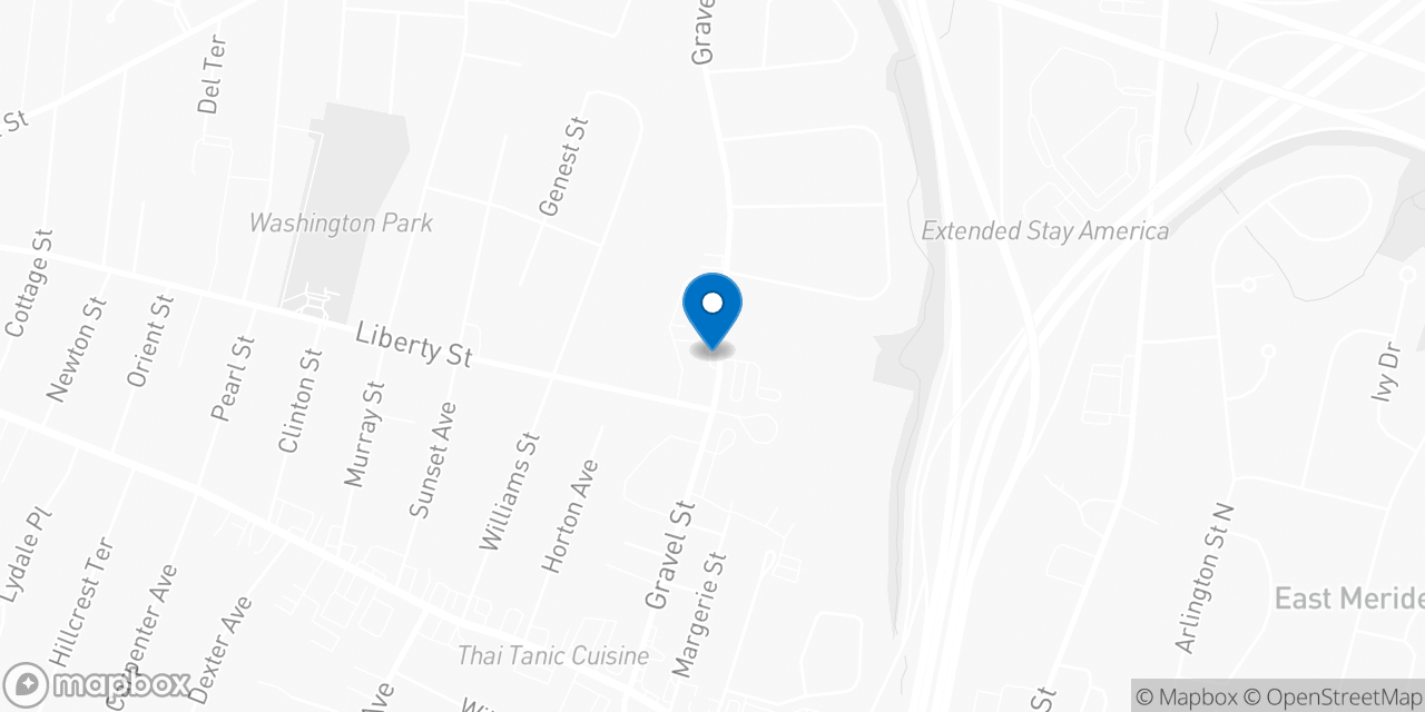 Map showing the location of the Social Security office in Meriden, CT