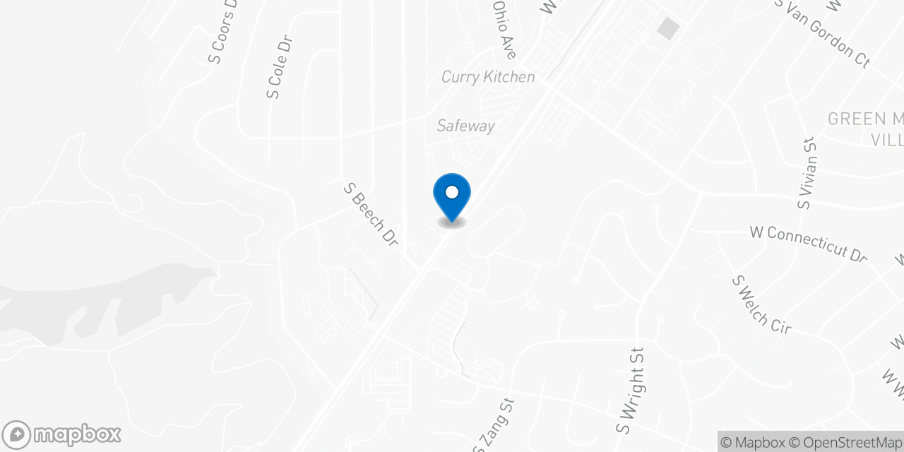 Map showing the location of the Social Security office in Lakewood, CO