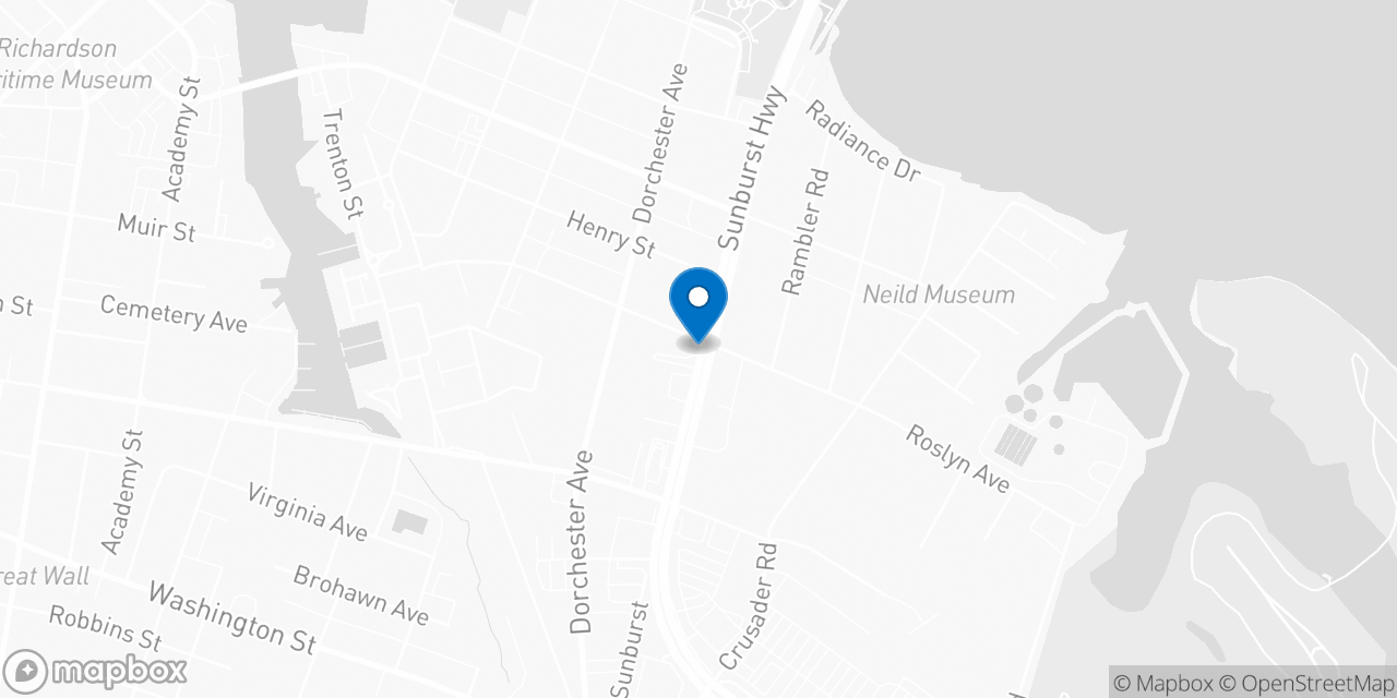 Map showing the location of the Social Security office in Cambridge, MD