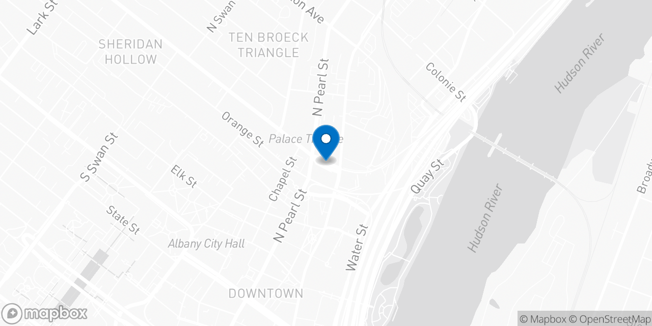 Map showing the location of the Social Security office in Albany, NY
