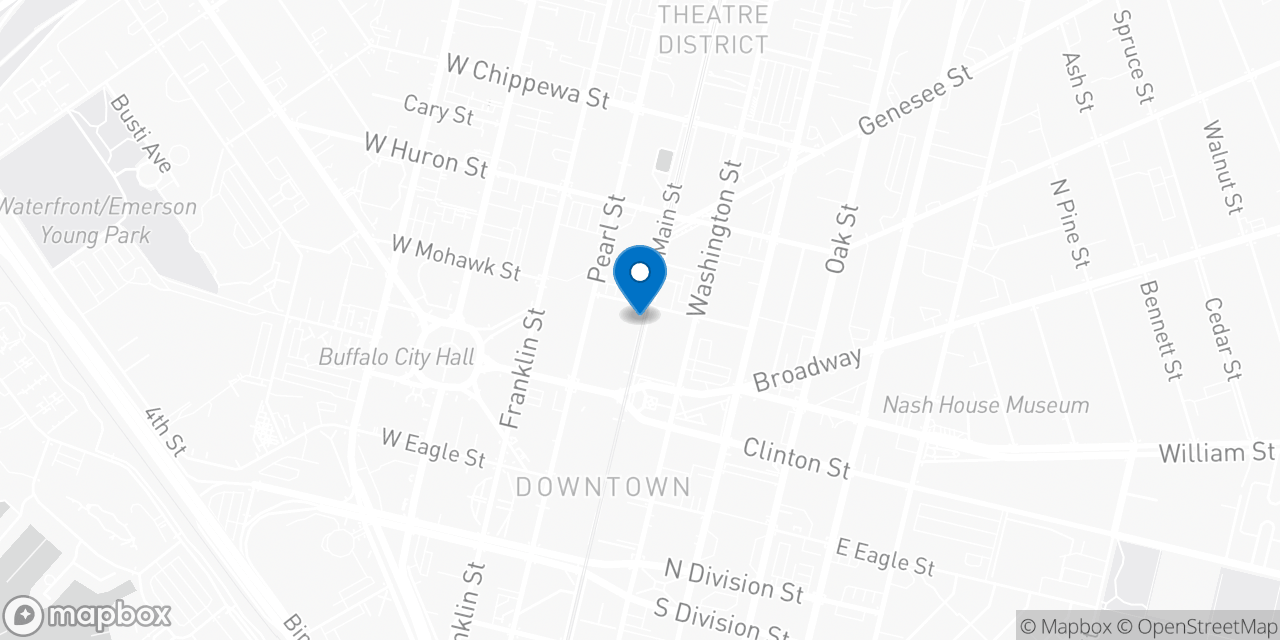 Map showing the location of the Social Security office in Buffalo, NY
