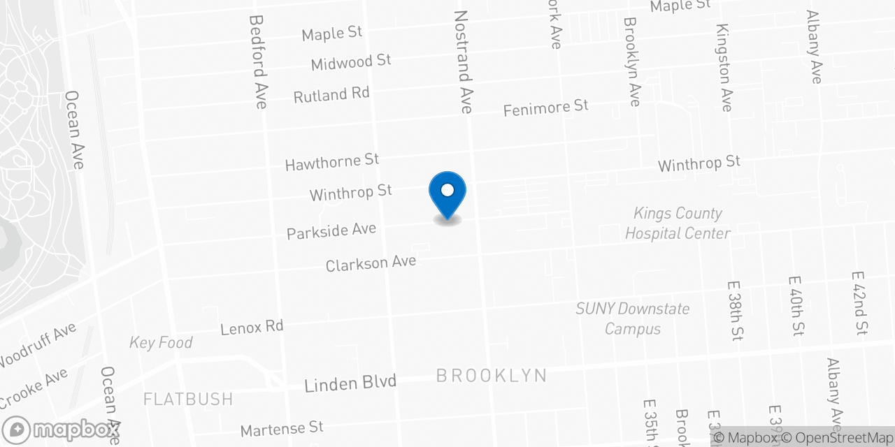 Map showing the location of the Social Security office in Brooklyn, NY