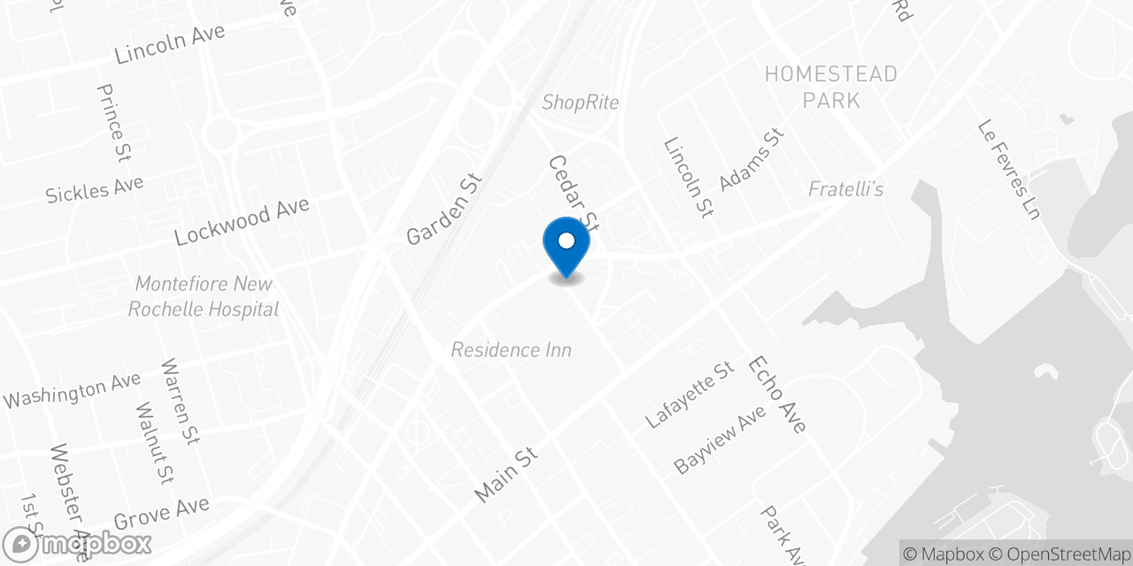 Map showing the location of the Social Security office in New Rochelle, NY