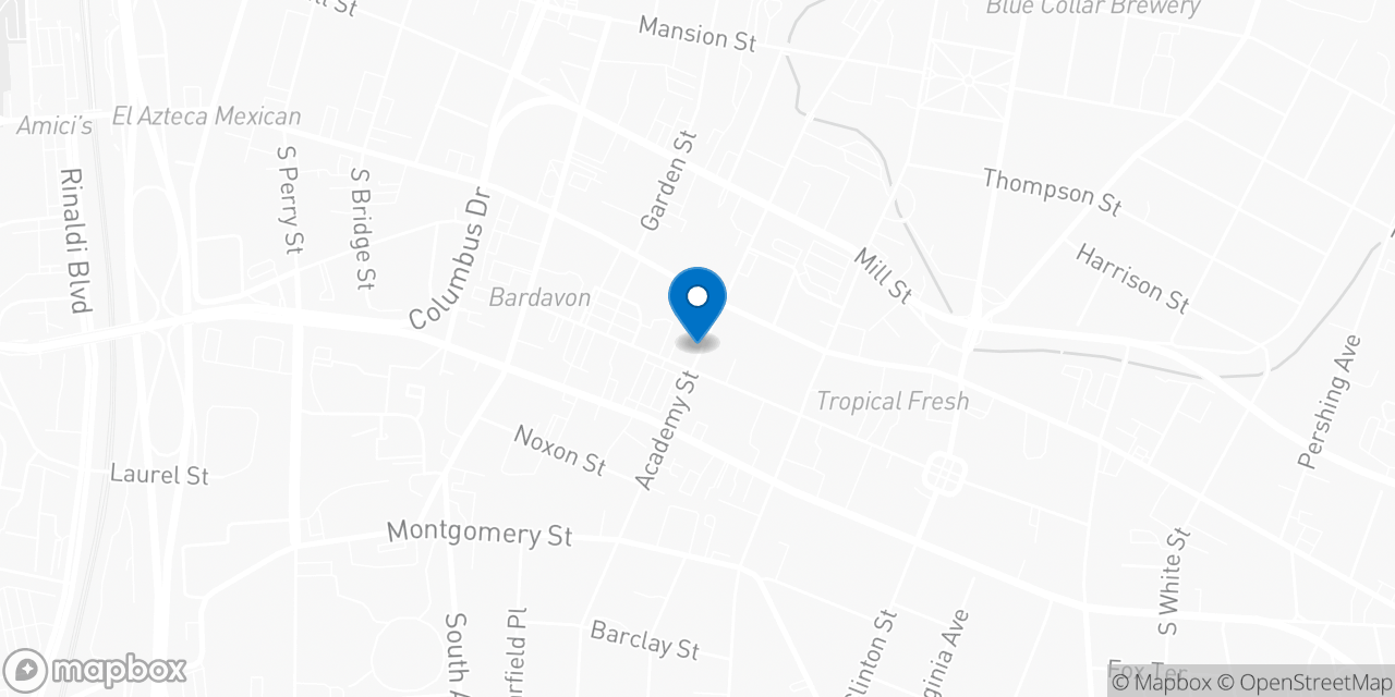 Map showing the location of the Social Security office in Poughkeepsie, NY