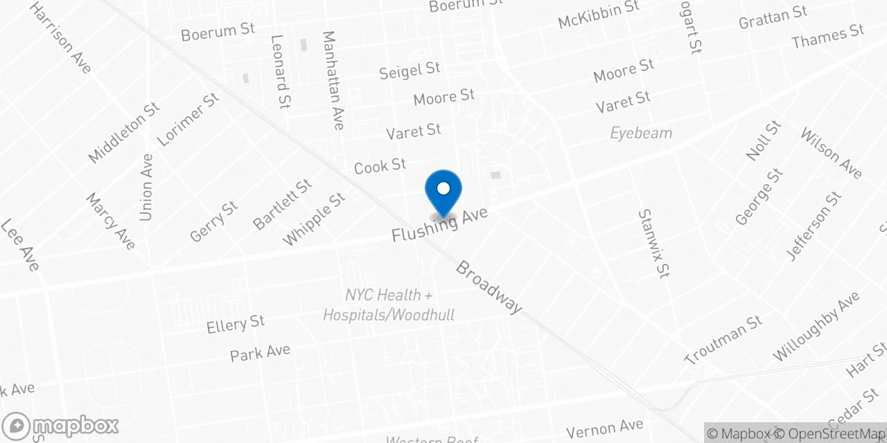 Map showing the location of the Social Security office in Brooklyn, NY