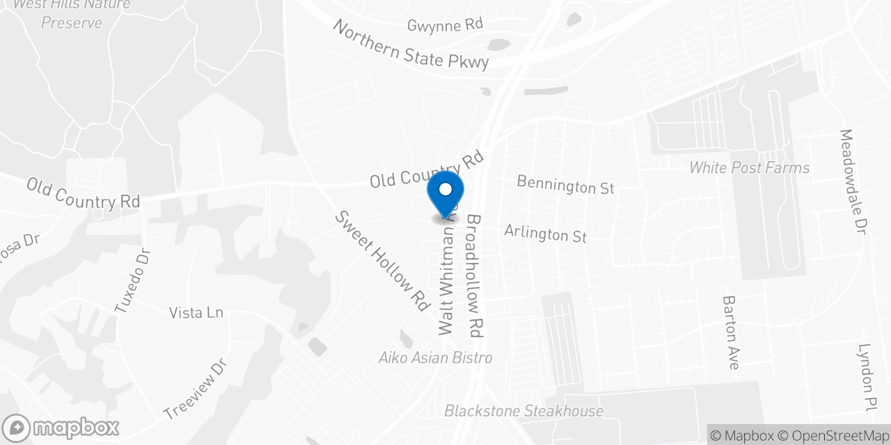Map showing the location of the Social Security office in Melville, NY