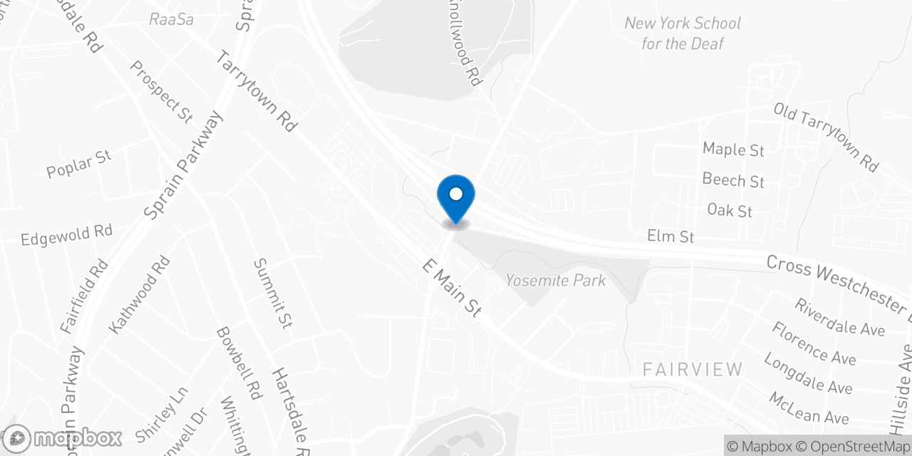 Map showing the location of the Social Security office in White Plains, NY