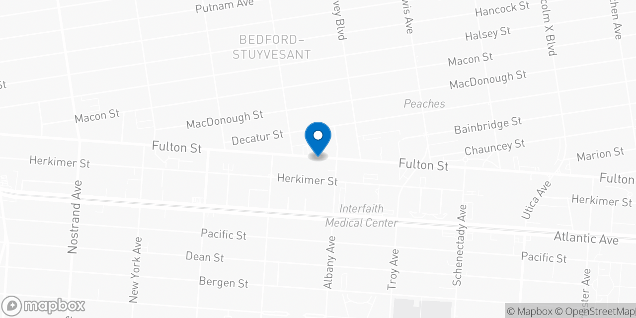 Map showing the location of the Social Security office in Brooklyn, NY