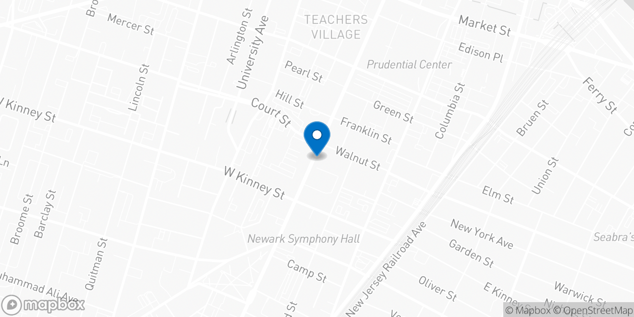 Map showing the location of the Social Security office in Newark, NJ