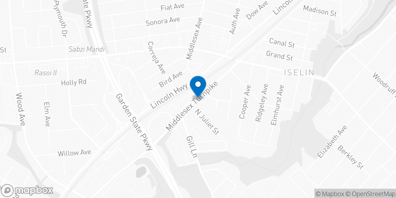 Map showing the location of the Social Security office in Iselin, NJ