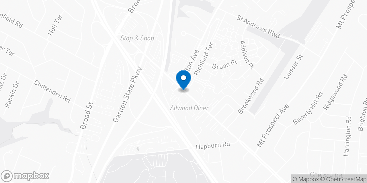 Map showing the location of the Social Security office in Clifton, NJ