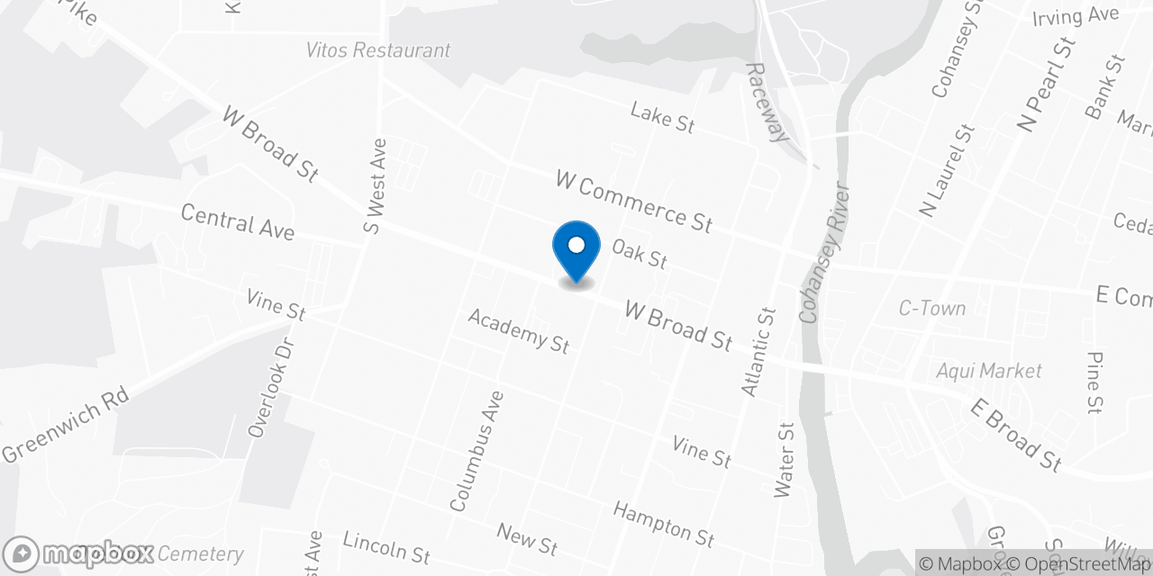 Map showing the location of the Social Security office in Bridgeton, NJ