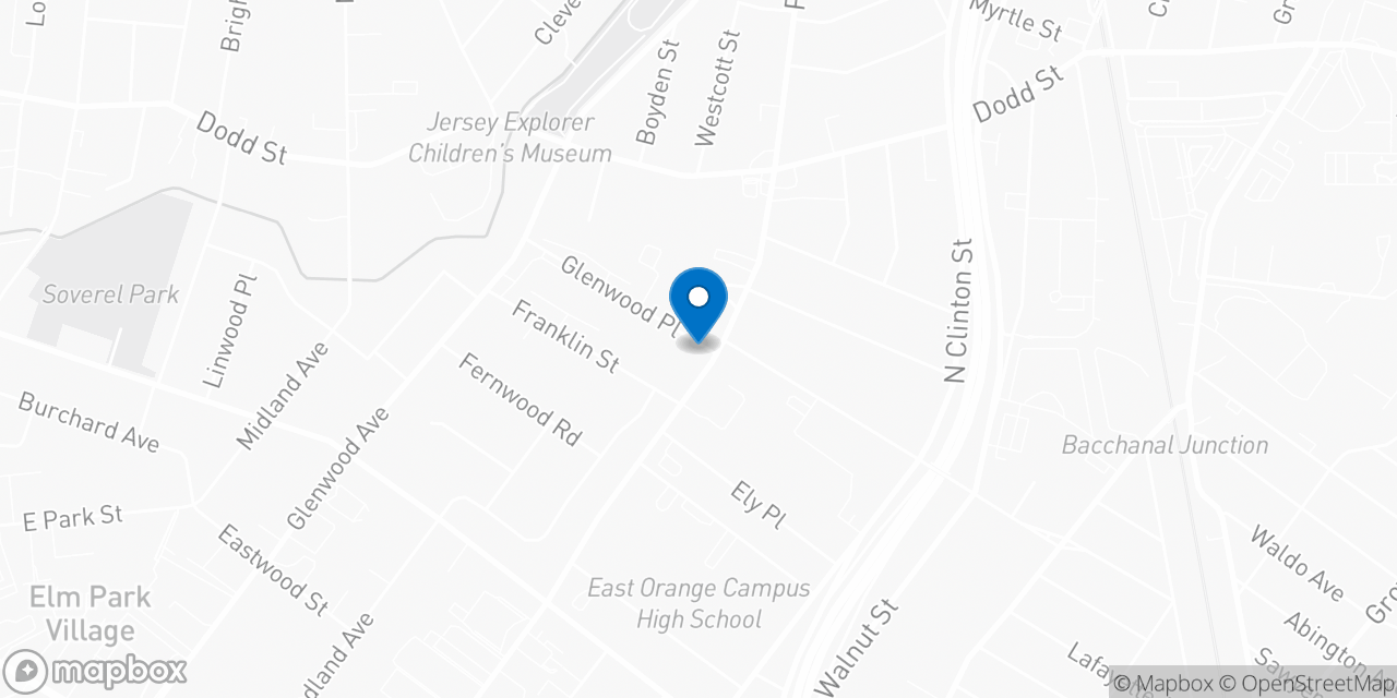 Map showing the location of the Social Security office in East Orange, NJ