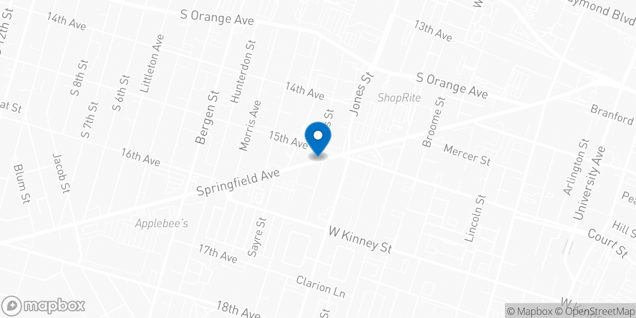 Map showing the location of the Social Security office in Newark, NJ