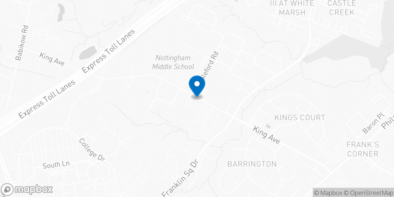 Map showing the location of the Social Security office in Baltimore, MD