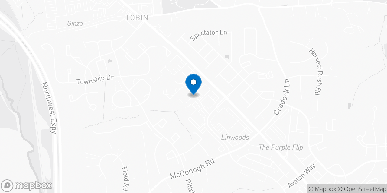 Map showing the location of the Social Security office in Owings Mills, MD