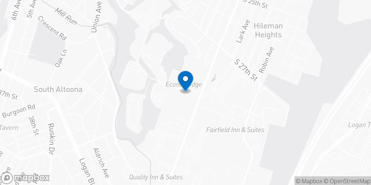 Map showing the location of the Social Security office in Altoona, PA