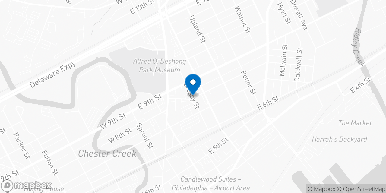Map showing the location of the Social Security office in Chester, PA