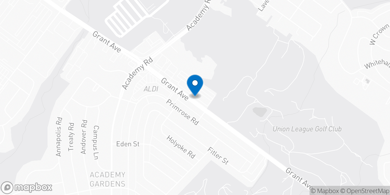 Map showing the location of the Social Security office in Philadelphia, PA