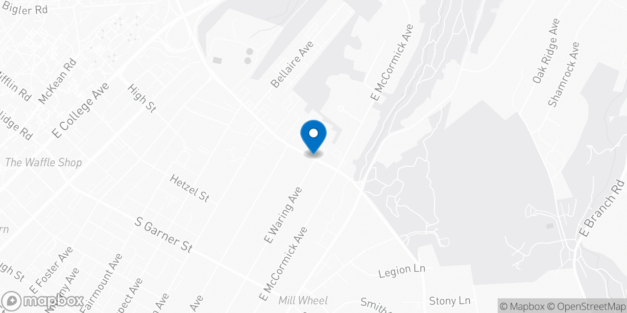 Map showing the location of the Social Security office in State College, PA