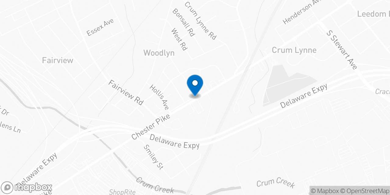 Map showing the location of the Social Security office in West Chester, PA