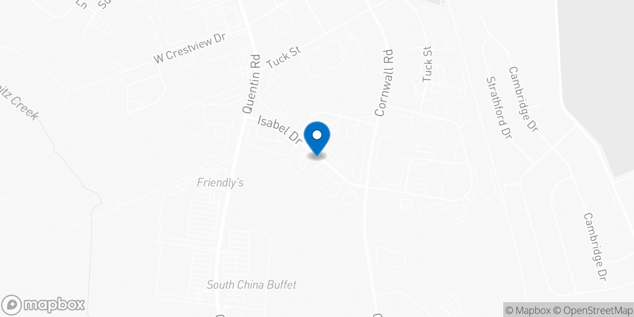 Map showing the location of the Social Security office in Lebanon, PA