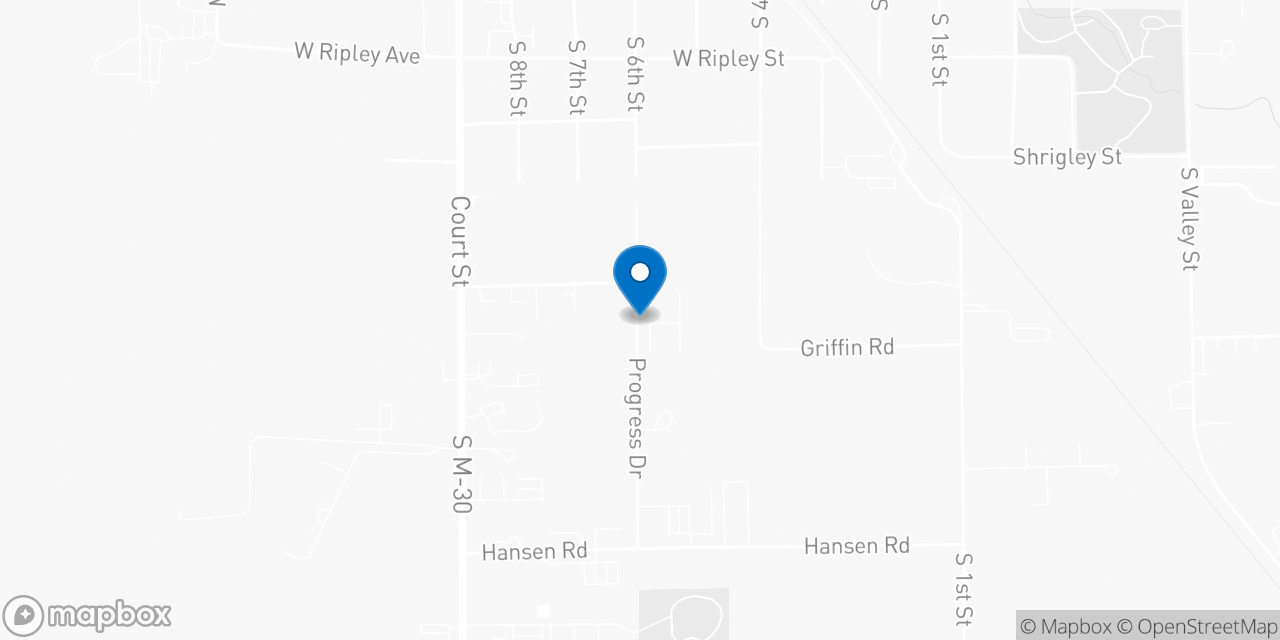 Map showing the location of the Social Security office in West Branch, MI