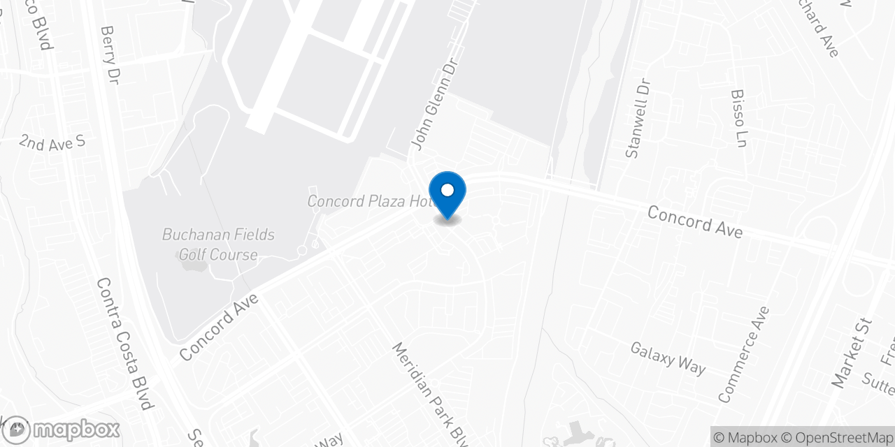 Map showing the location of the Social Security office in Concord, CA