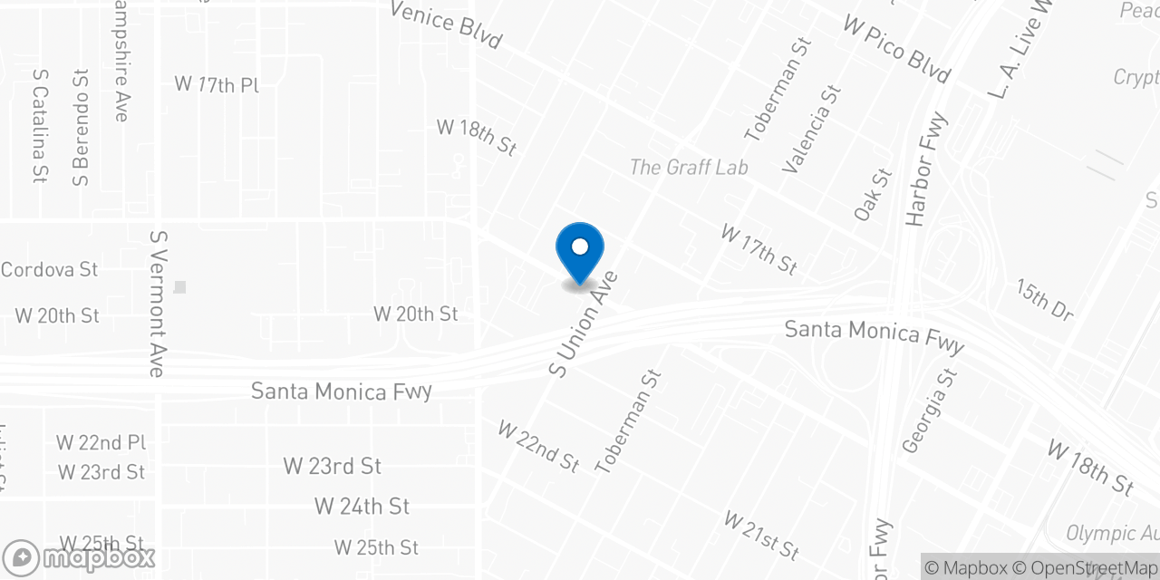 Map showing the location of the Social Security office in Los Angeles, CA