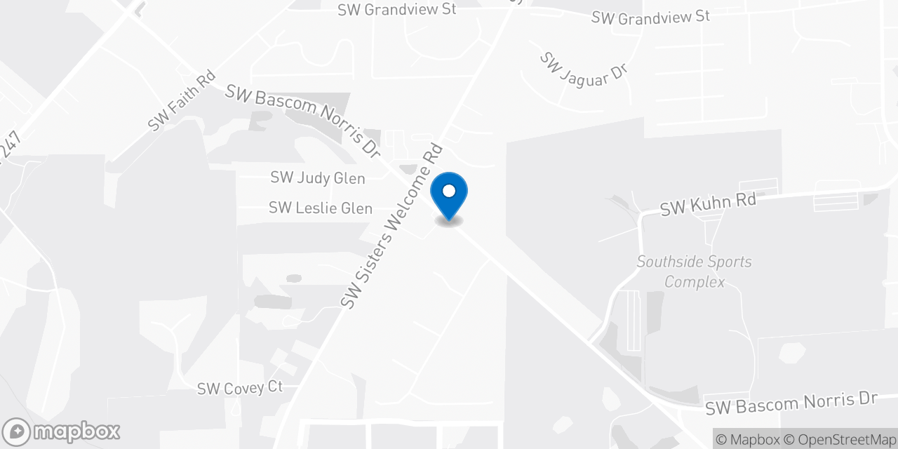 Map showing the location of the Social Security office in Lake City, FL