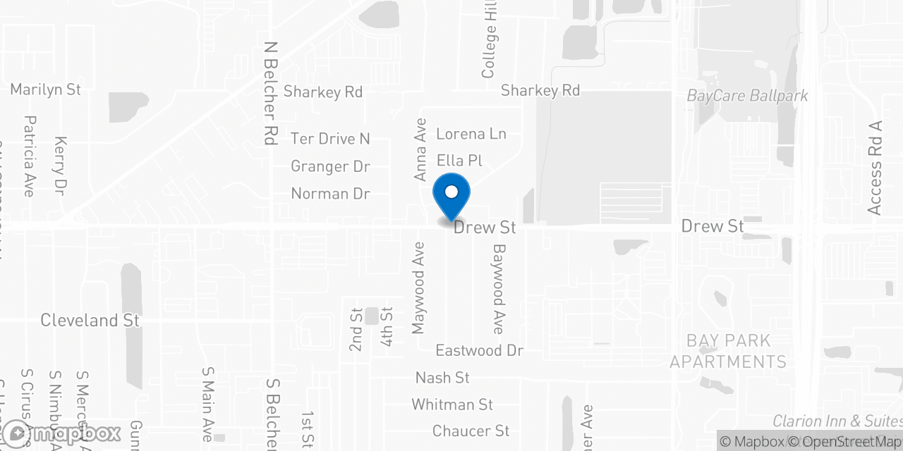 Map showing the location of the Social Security office in Clearwater, FL